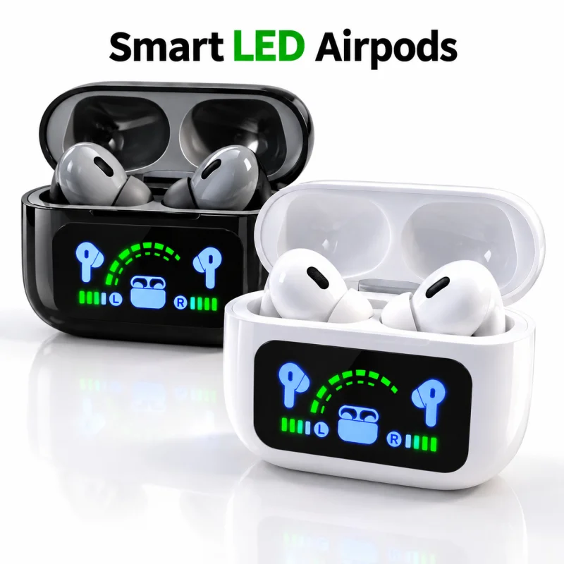 Smart LED Display Wireless Earbuds – Bluetooth Earphones - 001014