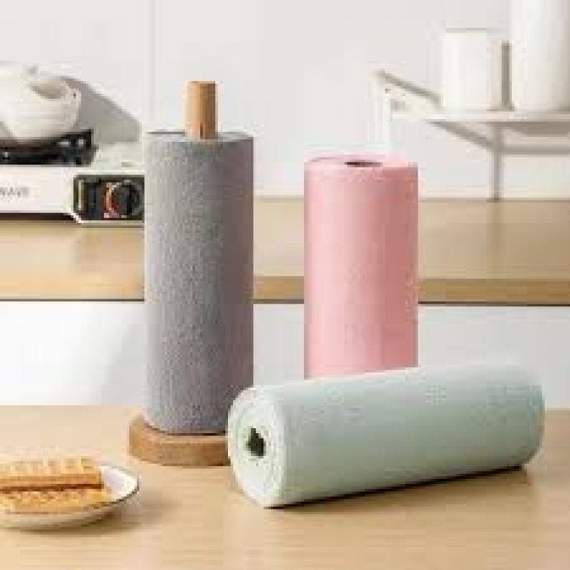 Cleaning Cloth Roll Durable Reusable Dish Towel For Kitchen Greaseproof And Quick Drying Microfiber Hand-tear Rags-000862