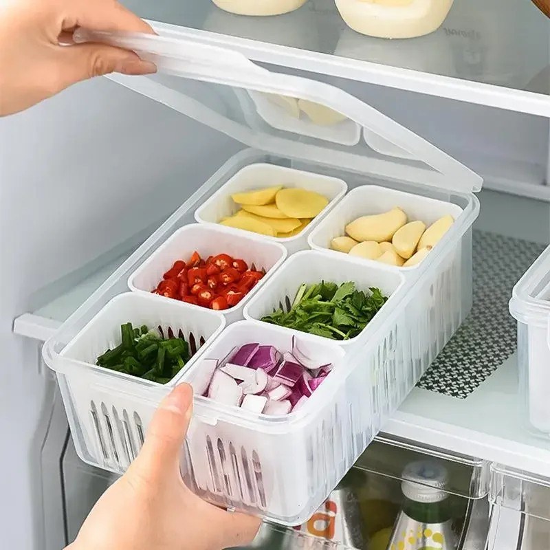 6-Grid Refrigerator Organizer Storage Box - 000212
