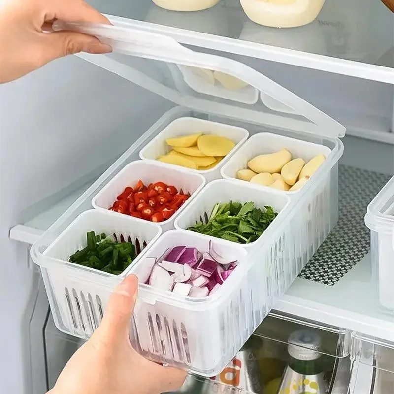6-Grid Refrigerator Organizer Storage Box - 000212