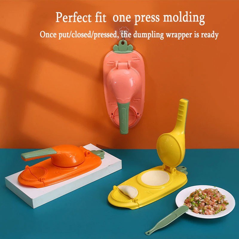  2 in 1 ম্যাজিক পিঠা মেকার-2 In1 Dumpling Maker DIY Kit Wrapper Presser Manual Labor- Machine Kitchen Gadgets-000067