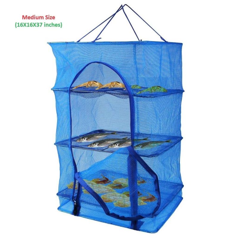  Foldable 4 layer Multifunctional Food Drying Case (Medium Size 16X16 inchs)-000069
