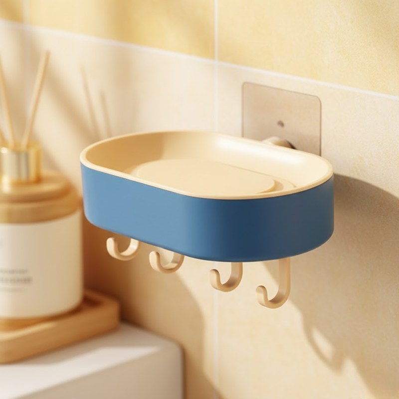  Multifunctional Punching-free Bathroom Soap Storage Box - 000759
