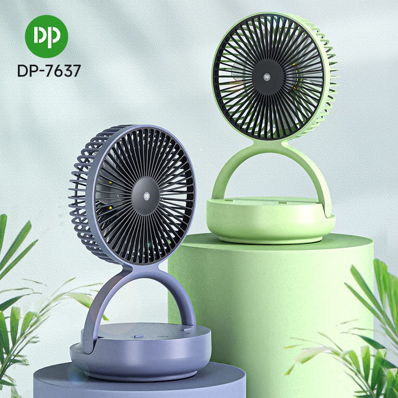 DP Automatic Rotating Mini Table Desk Fan With LED Light – DP7637-00083