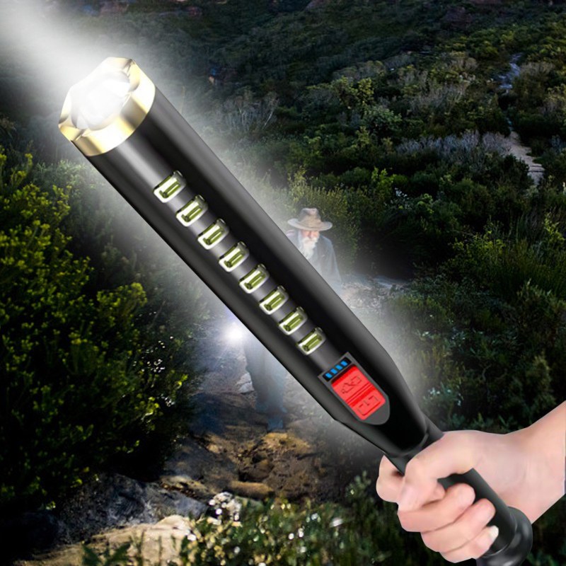 3W High Power Rechargeable LED Flashlight with COB Light | Lightweight ABS Body USB Emergency Torch EBW2032