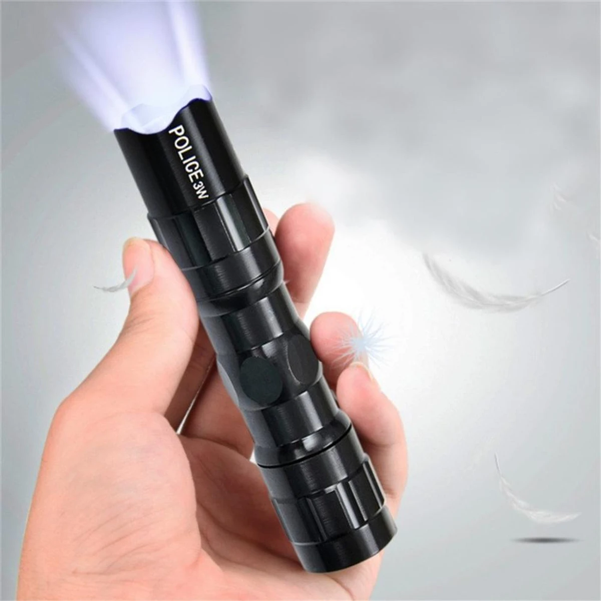 Portable Flashlight Torch 3W Aluminum Alloy LED Lighting Lamp On For Outdoor Camping Hiking Waterproof Powerful Light Torch