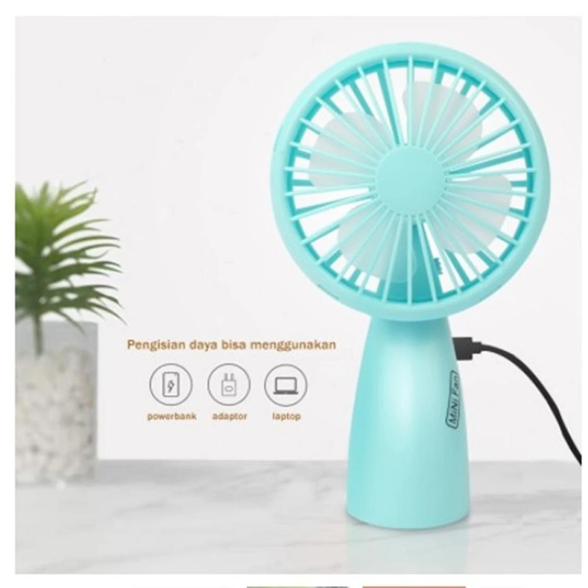 Portable Handheld Mini Fan Usb Rechargeable Ultra-quiet Dormitory Student Desk Cooling Fan(Lcd Lighting Fan)