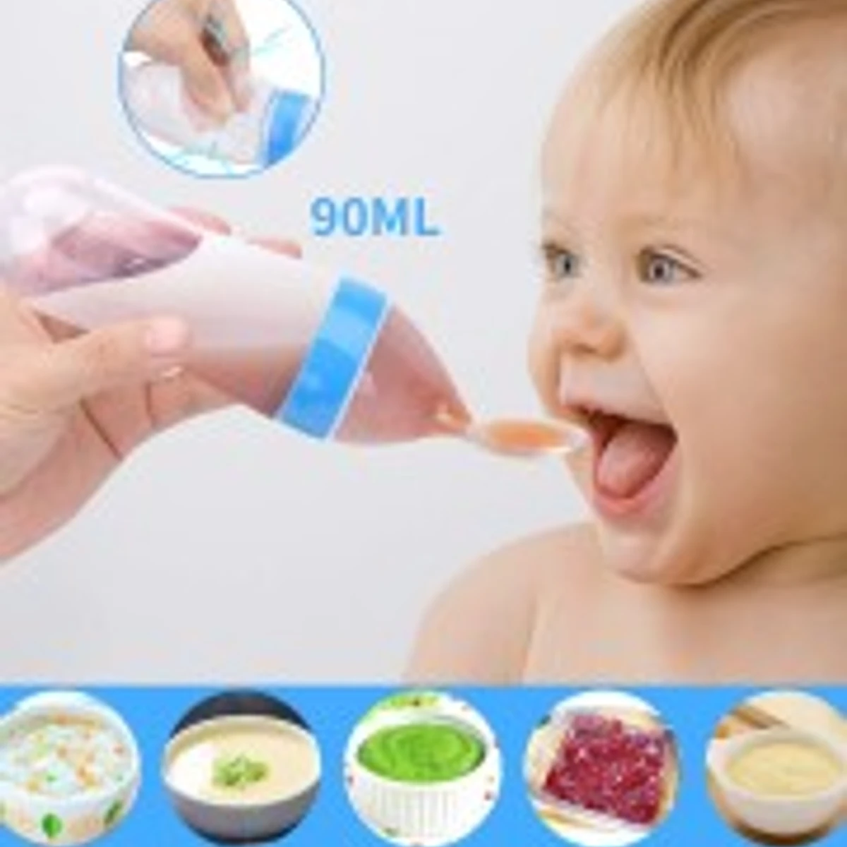 Silicone Baby Food Feeder With Dispensing Spoon