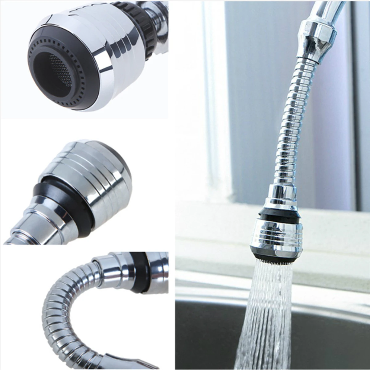 Turbo Flex- Water Saving High Pressure Nozzle Tap Adapter Bathroom Sink Spray Bathroom Shower Rotatable Accessories