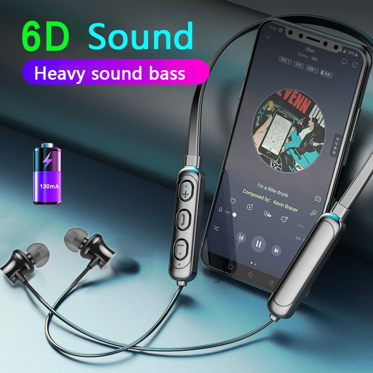 G02 Pro Wireless Bluetooth 5.0 Earphone Neckband Magnetic Headphones With Mic