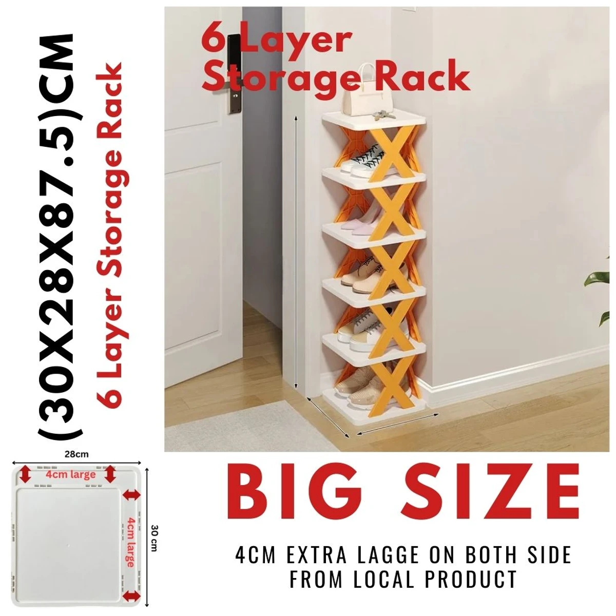 6 layer Multifunctional Shoe Organizer Rack