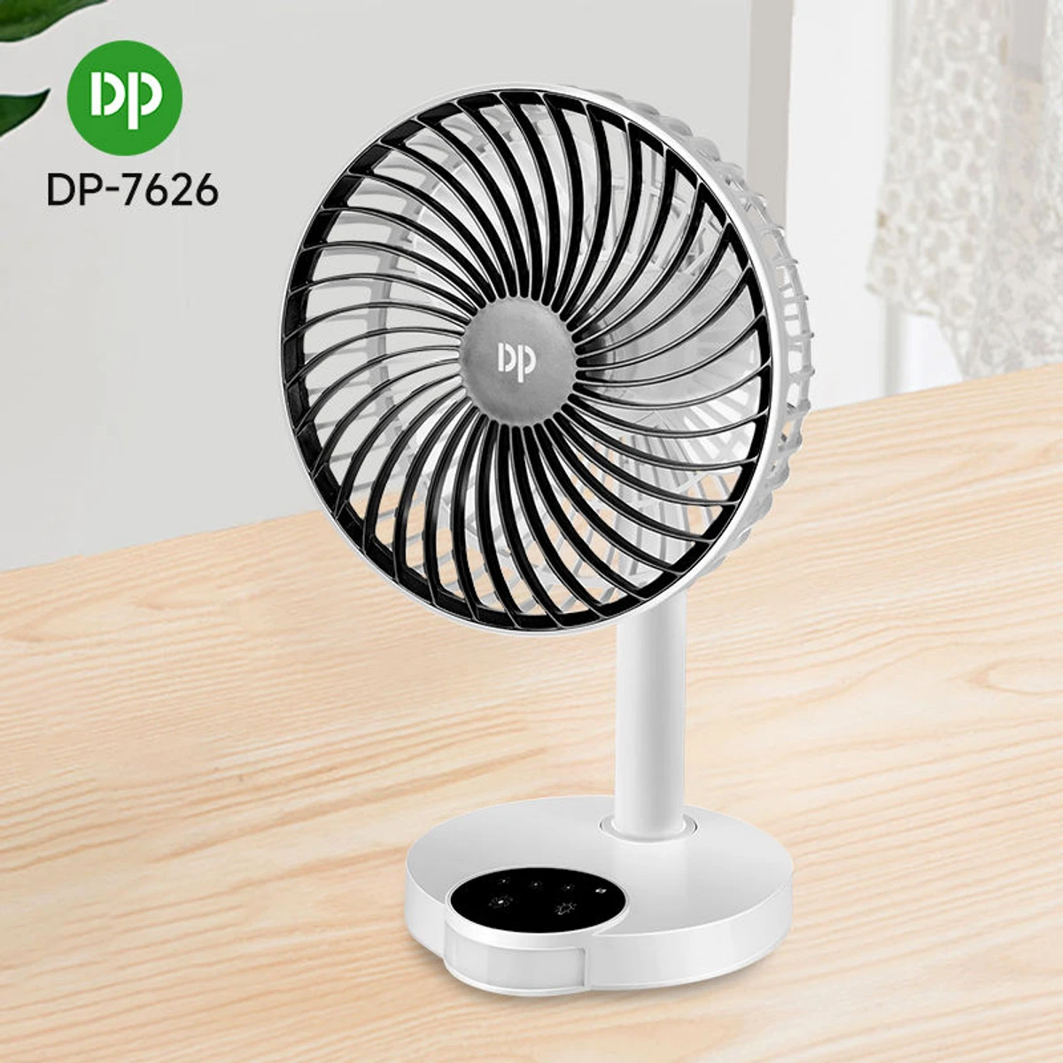 DP High Quality Usb Mini Portable Rechargeable Table Desk Fan – DP 7626