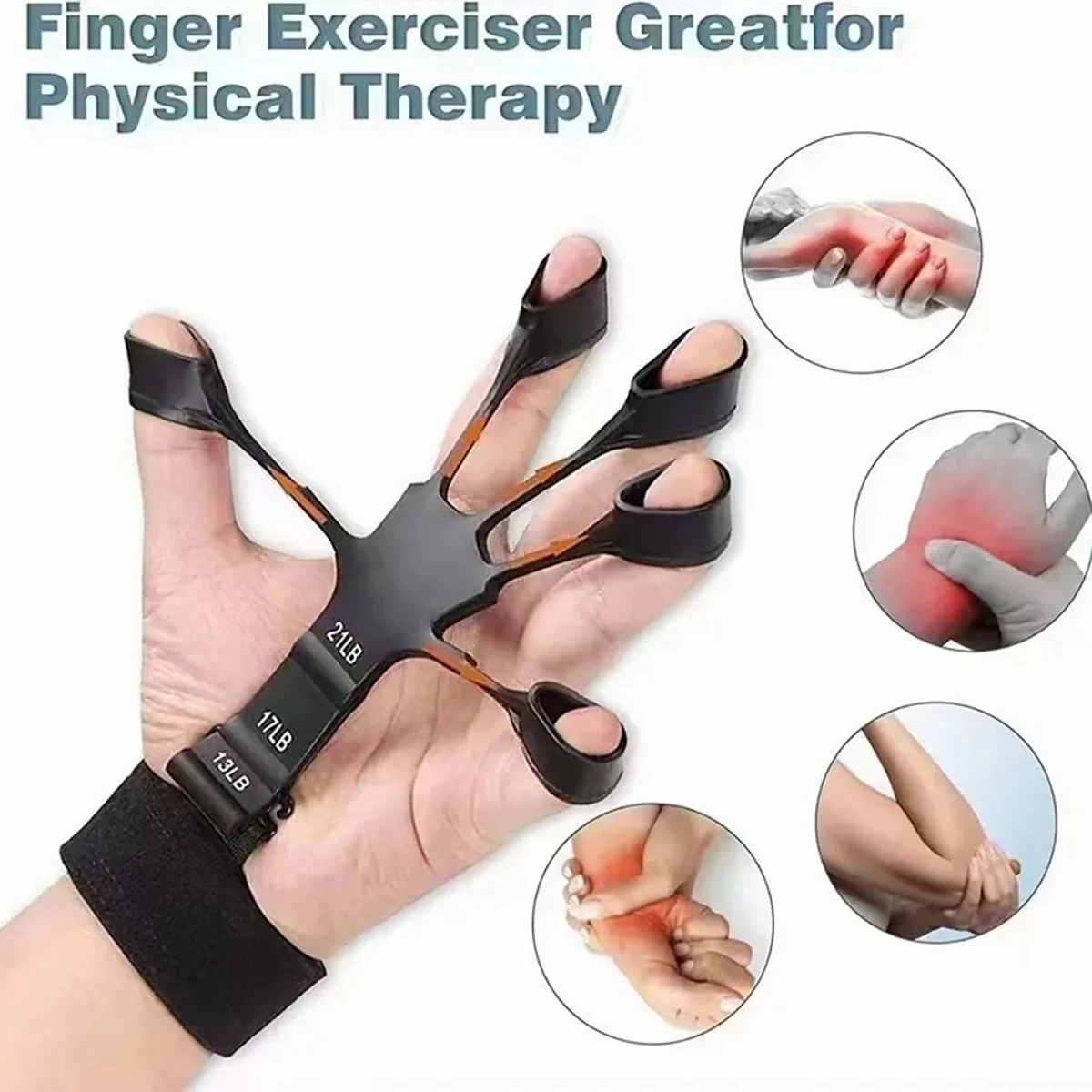 Finger Exerciser Grip Strengthener Hand Gripper Exerciser for Forearm and Finger Strength
