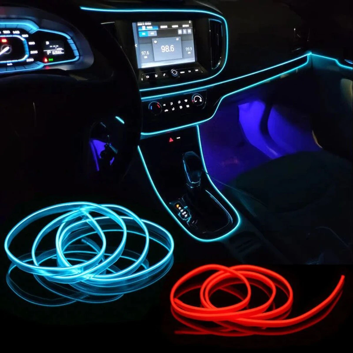 Car Neon LED Light Light Interior Lighting Garland Wire