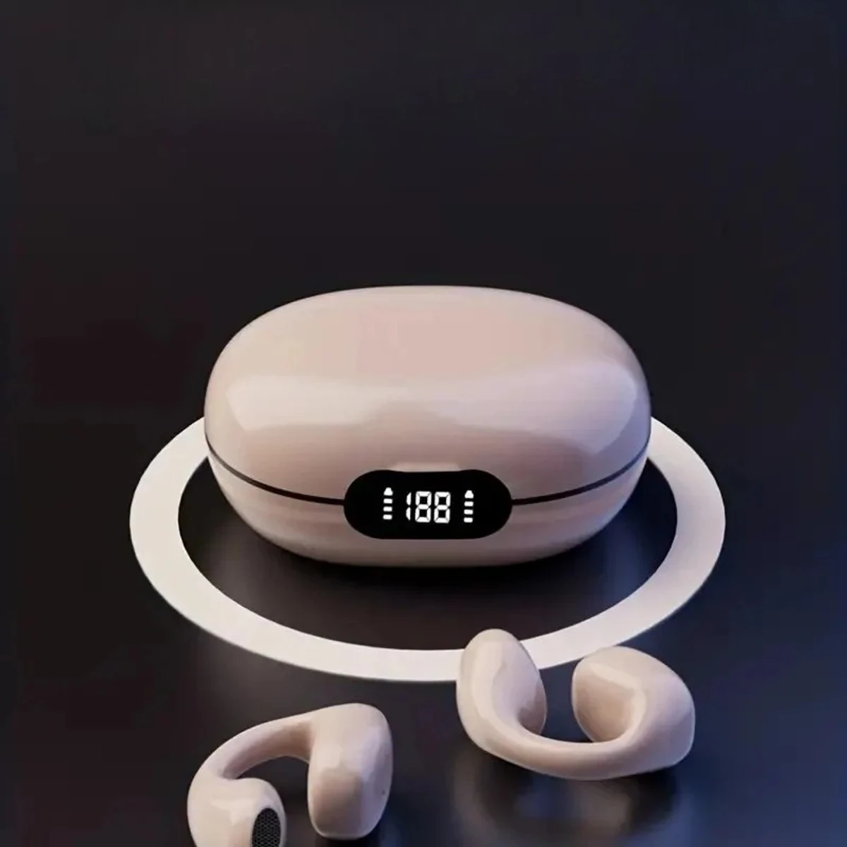 Digital Display Bluetooth Headset Painless Wearing Ear Clip Sports Headset (LY-22/T20 Plus)