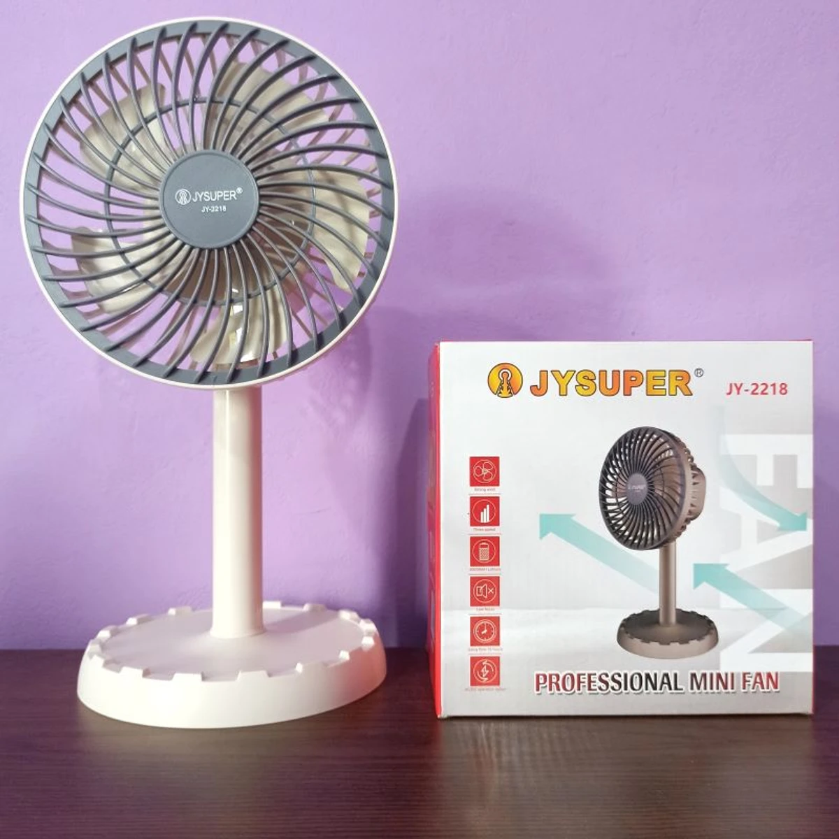 Rechargeable Professional Mini Desk Fan ( JY-2218 )